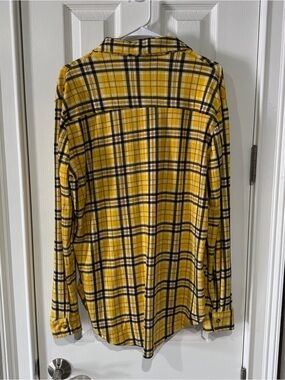 Yellow Plaid Button-Down Shirt - Women's Long Sleeve